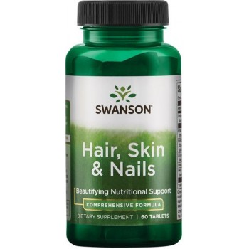 Hair, Skin & Nails (60tabl/30päeva) Swanson USA