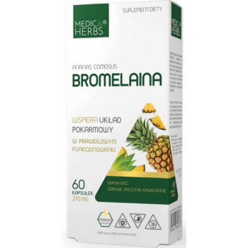 Bromelaiin / Ananassi ekstrakt (60kaps/60serv) MEDICA HERBS EU