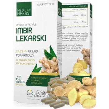 ingver / Ginger (60kaps/60serv) MEDICA HERBS EU