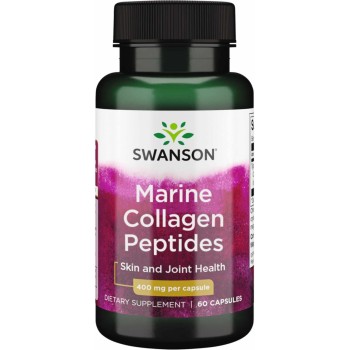 Marine Collagen 400mg Type 1 Hydrolyzed (60caps/60serv) Swanson USA